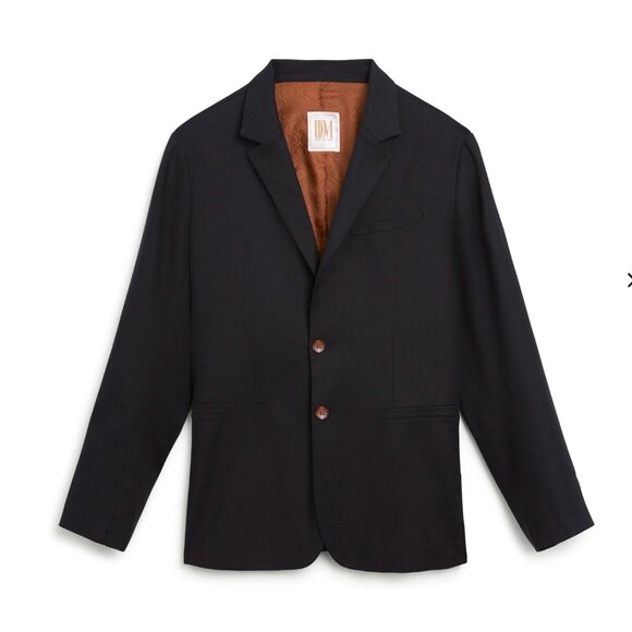 Dandy Del Mar The Brisa Linen Blazer Onyx Large - Picture 1 of 9